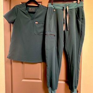 Figs Dark Harbor XS Set - Catarina Top & Zamora Joggers